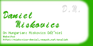 daniel miskovics business card